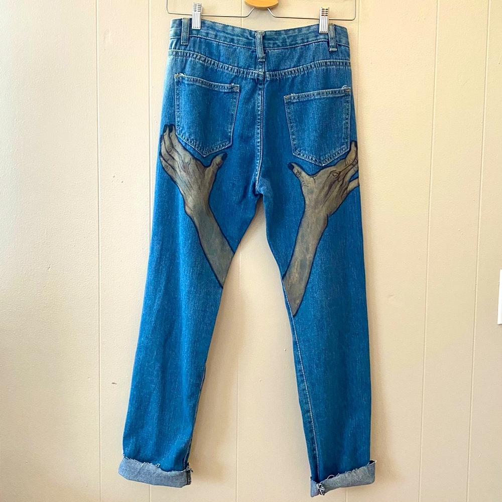 Hand-Painted Ripped Jeans - Picture 2 of 15
